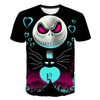 Halloween Printed 3D Short Sleeve Tshirt The Nightmare Before Christmas Cosplay T-Shirt Jack And Sally Slim Design Fashion Tops | Vimost Shop.