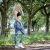 Fashion Women Trend Green Floral Leaf Flower Pattern Leggings Sexy Elasticity Fitness Slim Bottoms Workout Pants | Vimost Shop.