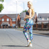 Fashion Women Trend Green Floral Leaf Flower Pattern Leggings Sexy Elasticity Fitness Slim Bottoms Workout Pants | Vimost Shop.