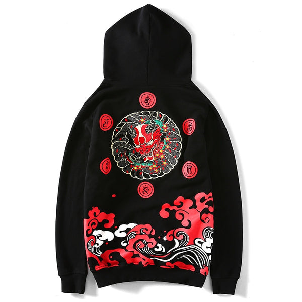 Harajuku Gothic Embroidery Satan Skull Sweatshirt | Vimost Shop.