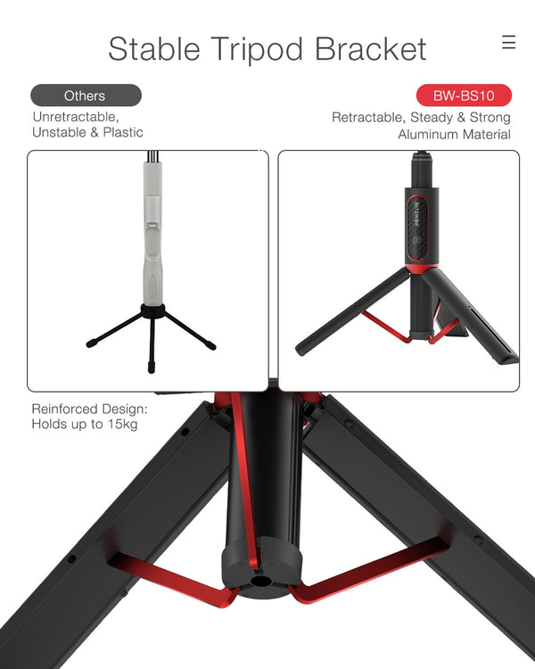 All In One Tripod Selfie Stick Phone Holder bluetooth Retractable Tripod Selfie Stick for iphone for huawei for xiaomi | Vimost Shop.