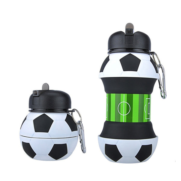 Sports Fold Water Bottle Football Basketball Tennis Leakproof Portable Silica gel Kettle Travel Office School Kids Water Bottle | Vimost Shop.