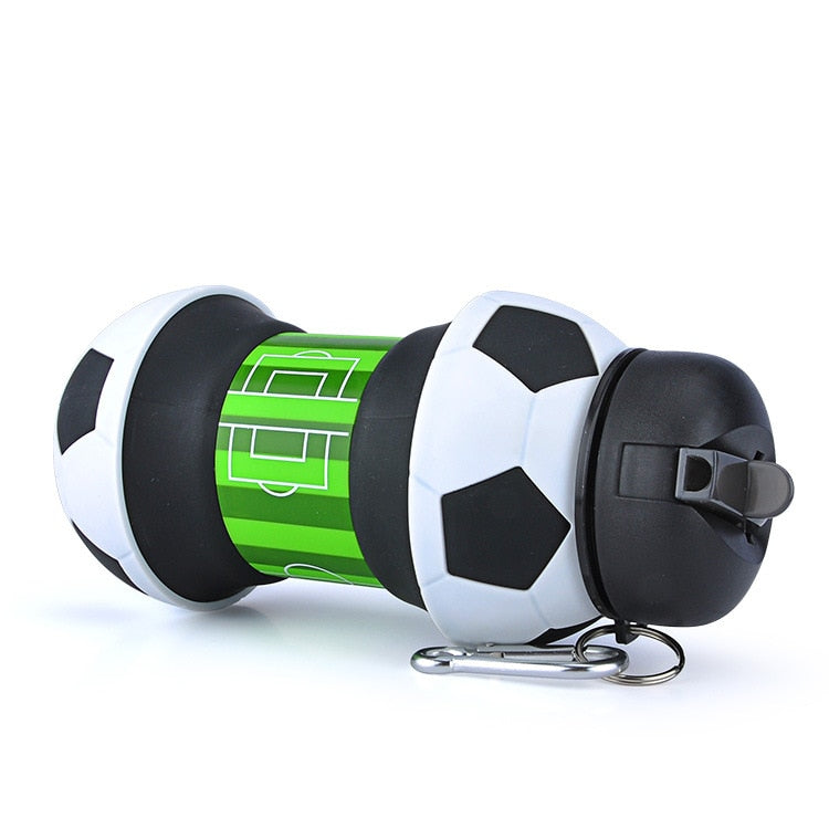 Sports Fold Water Bottle Football Basketball Tennis Leakproof Portable Silica gel Kettle Travel Office School Kids Water Bottle | Vimost Shop.