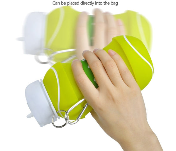 Sports Fold Water Bottle Football Basketball Tennis Leakproof Portable Silica gel Kettle Travel Office School Kids Water Bottle | Vimost Shop.