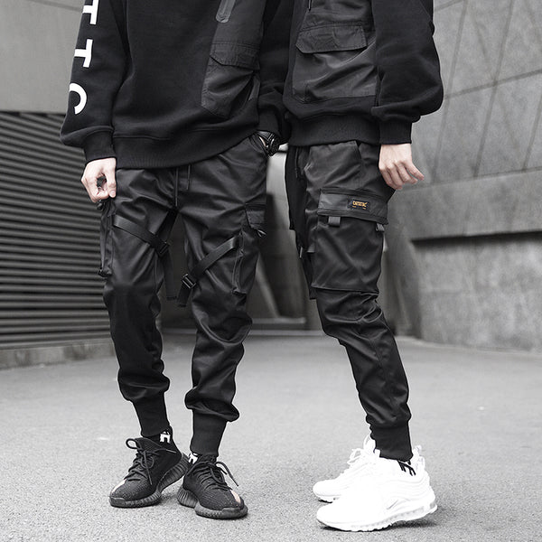Men Joggers Pants Multi-pocket Elastic Waist Harem Pants Men Hip Hop Streetwear Sweatpants Pencil Pants Techwear | Vimost Shop.