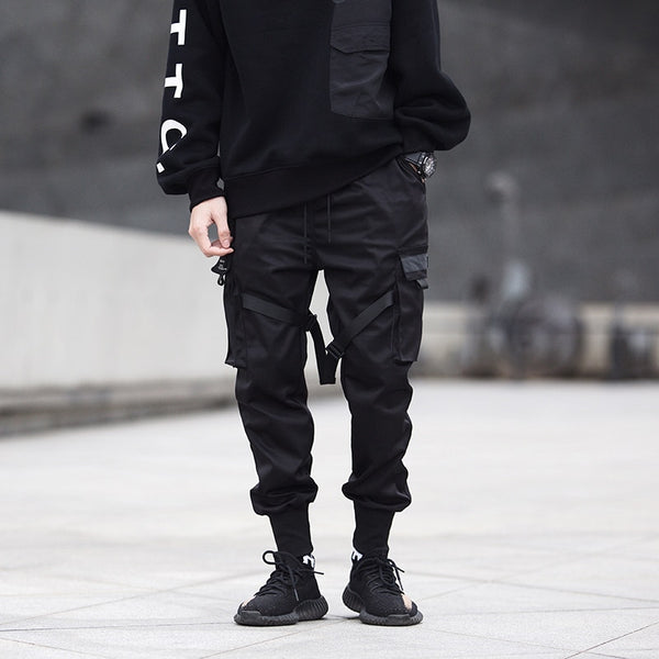 Men Joggers Pants Multi-pocket Elastic Waist Harem Pants Men Hip Hop Streetwear Sweatpants Pencil Pants Techwear | Vimost Shop.