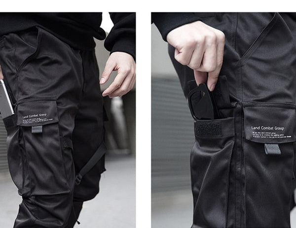 Men Joggers Pants Multi-pocket Elastic Waist Harem Pants Men Hip Hop Streetwear Sweatpants Pencil Pants Techwear | Vimost Shop.