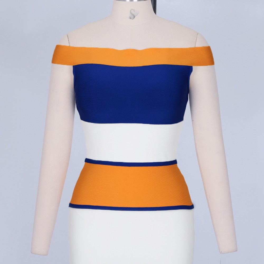 New Arrivals Bandage Dresses Off Shoulder Celebrity Bandage Dresses Yellow Mermaid Party Dresses | Vimost Shop.