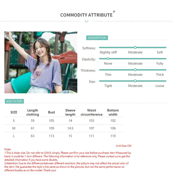 Summer O-neck Print Korean Fashion Student Style All Matched Loose Slim Women T-shirt | Vimost Shop.
