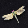 1.13Ct Natural Green Peridot Gemstone Brooch 925 Sterling Sliver Handmade Dragonfly Brooches For Women Dresses | Vimost Shop.