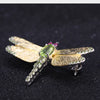1.13Ct Natural Green Peridot Gemstone Brooch 925 Sterling Sliver Handmade Dragonfly Brooches For Women Dresses | Vimost Shop.