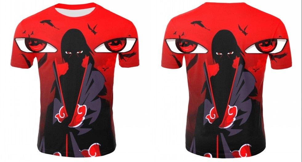 Naruto 3D T Shirt Men/women Uchiha Itachi Sasuke Kakashi Gaara Japan Anime Funny Tees Top Summer Fashion Tshirt Casual T-shirt | Vimost Shop.