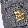 Hip Hop Men Jogger Denim Pants Skinny Washed Distressed Jeans Graffiti Print Streetwear Destroyed Ripped Jeans | Vimost Shop.