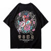 Women Men Good And Evil Print Hip Hop T-Shirt Chinese Character | Vimost Shop.