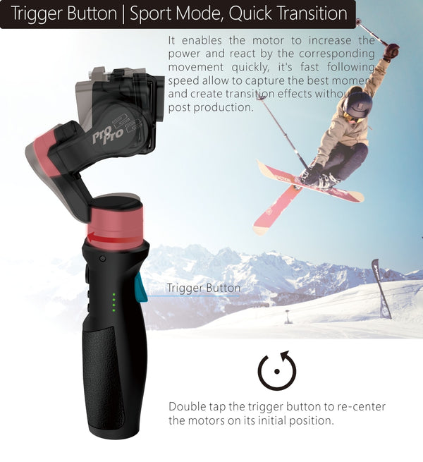 3-Axis Handheld Gimbal Waterproof Action Camera Stabilizer for DJI Osmo Gopro Hero/7/6/5/4/ RXO SJCAM ISteady Pro 3 Pro2 | Vimost Shop.