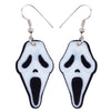 Acrylic Halloween Howling Ghost Earrings Dangle Drop Big Long Fashion Jewelry For Women Girl Ladies Teens Kid Accessories | Vimost Shop.