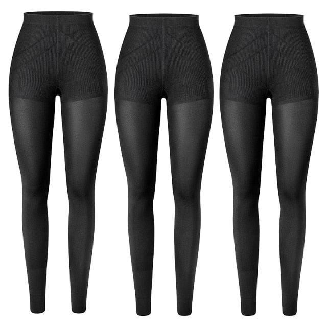Women Shapewear Compression Leggings Leg Slimming Body Shaper Middle Waist Tummy Control Panties Thigh Sculpting Slimmer | Vimost Shop.