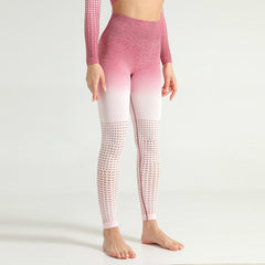 Seamless Hollow Out Yoga Athletic Fitness Leggings Women