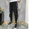 Streetwear Men Ribbons Color Block Black Pocket Cargo Pants  Harem Joggers Harajuku Sweatpant Hip Hop Trousers Casual Pants | Vimost Shop.