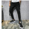 Streetwear Men Ribbons Color Block Black Pocket Cargo Pants  Harem Joggers Harajuku Sweatpant Hip Hop Trousers Casual Pants | Vimost Shop.