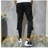 Streetwear Men Ribbons Color Block Black Pocket Cargo Pants  Harem Joggers Harajuku Sweatpant Hip Hop Trousers Casual Pants | Vimost Shop.