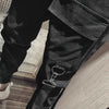 Streetwear Men Ribbons Color Block Black Pocket Cargo Pants  Harem Joggers Harajuku Sweatpant Hip Hop Trousers Casual Pants | Vimost Shop.