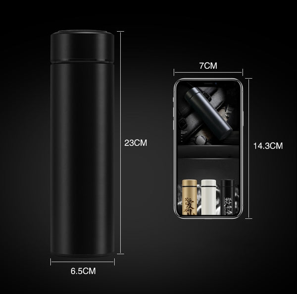 Intelligent Thermos Display Temperature Stainless Steel Thermo Cup Strainer Coffee Tea Vacuum Cup Travel Office Water bottle | Vimost Shop.