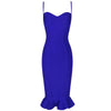 Women Lemon Yellow Fluted Bustier Mermaid Bandage Dress  Sexy Club Party Dresss | Vimost Shop.