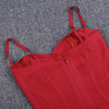 Women Lemon Yellow Fluted Bustier Mermaid Bandage Dress  Sexy Club Party Dresss | Vimost Shop.