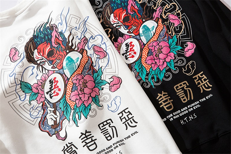 Japanese Demon Men Harajuku Casual Streetwear | Vimost Shop.