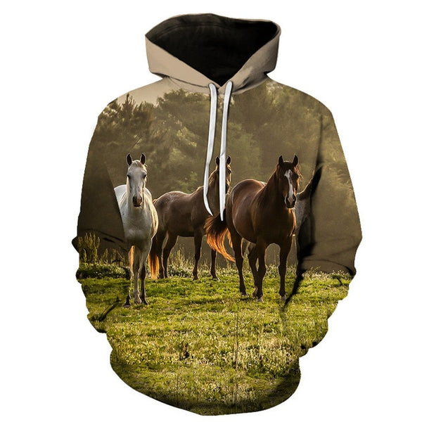 Horse Win Instant Success 3D Print Hoodies Interesting implication Animal Design Men Women Streetwear Pullover Casual Sweatshirt | Vimost Shop.