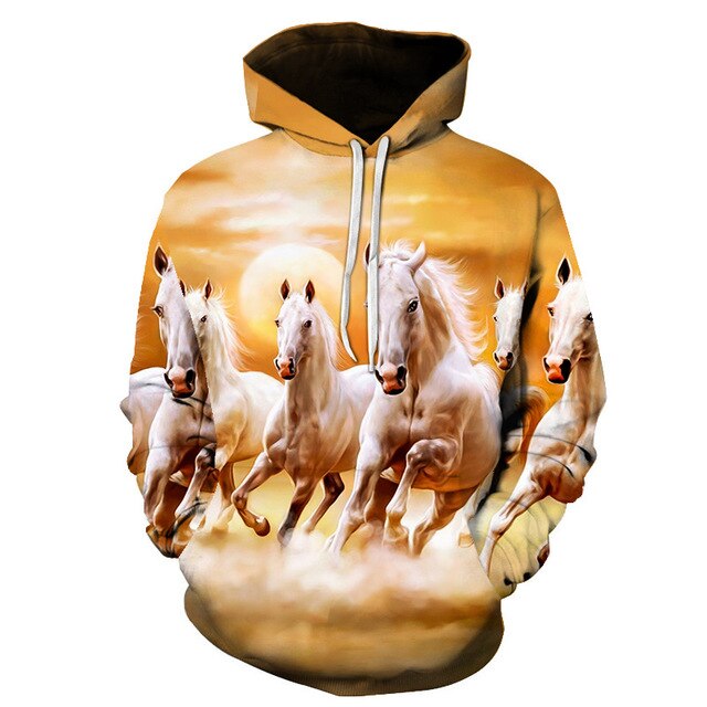 Horse Win Instant Success 3D Print Hoodies Interesting implication Animal Design Men Women Streetwear Pullover Casual Sweatshirt | Vimost Shop.