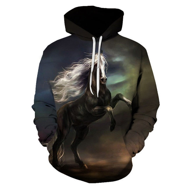 Horse Win Instant Success 3D Print Hoodies Interesting implication Animal Design Men Women Streetwear Pullover Casual Sweatshirt | Vimost Shop.