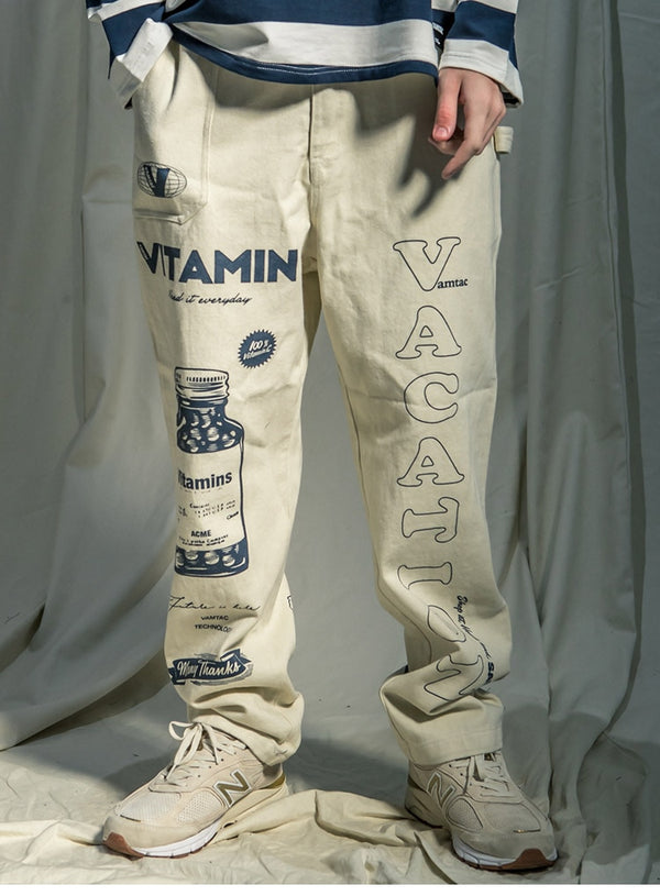 Men High Street Elastic Waist Fashion Baggy Hip Hop Style Men Streetwear | Vimost Shop.