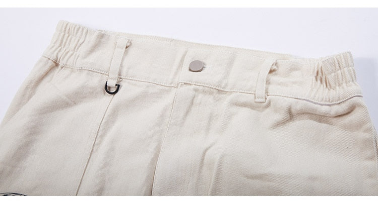 Men High Street Elastic Waist Fashion Baggy Hip Hop Style Men Streetwear | Vimost Shop.