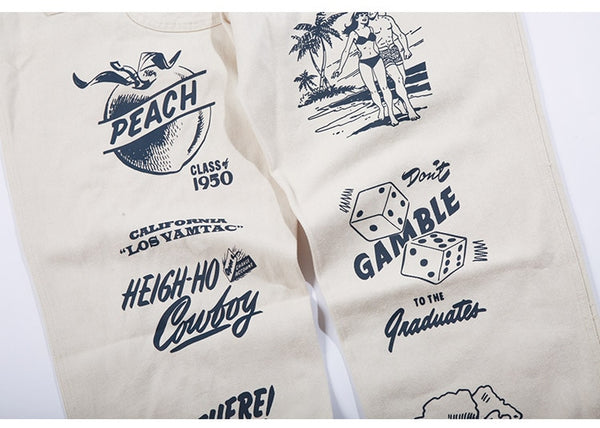 Men High Street Elastic Waist Fashion Baggy Hip Hop Style Men Streetwear | Vimost Shop.