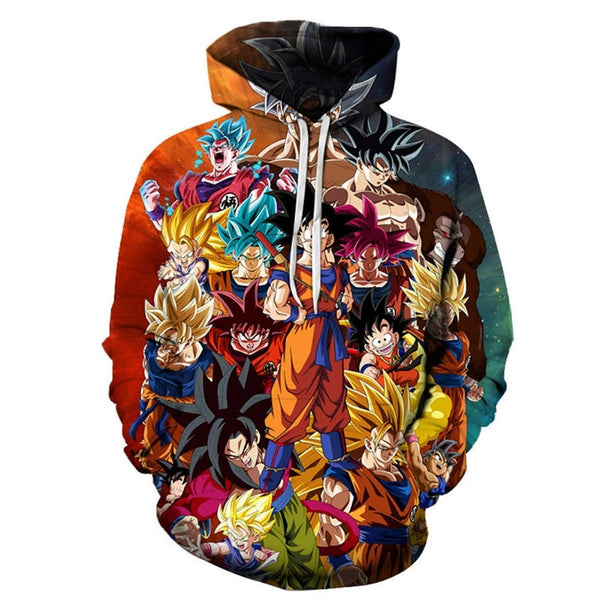 Dragon ball Anime 3D hoodies Men Women Hooded Sweatshirt Dragonball Son Goku Casual Pockets Streetwear Autumn Tops - Vimost Shop