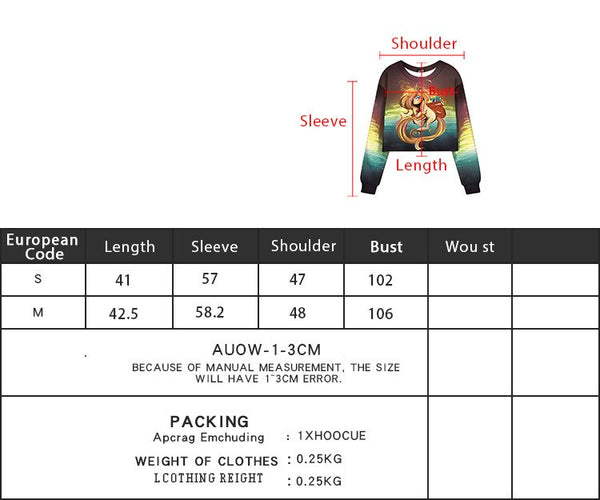 Women Harajuku Loose3D Digital Printed Sweatshirt | Vimost Shop.