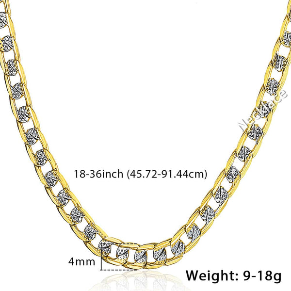 Gold Chain Necklace for Men Women Cuban Link Chains Mens Womens Necklaces Wholesale 2019 Fashion Men's Woman Jewelry | Vimost Shop.