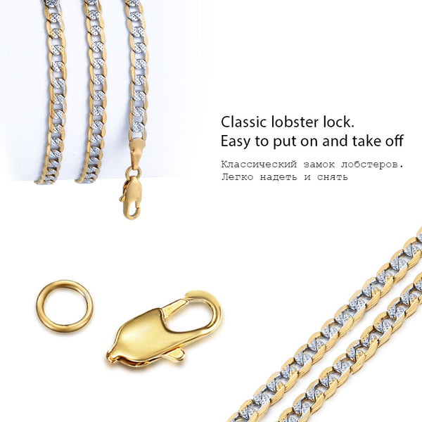 Gold Chain Necklace for Men Women Cuban Link Chains Mens Womens Necklaces Wholesale 2019 Fashion Men's Woman Jewelry | Vimost Shop.