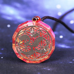 Orgonite Energy Pendant Pink crystal The Soul Bring Lucky Reiki Stone Pendant Necklace Glamour Jewelry For Woman