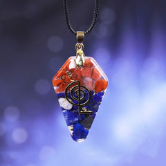 Orgone Energy Necklace Orgonite Pendant Lapis Lazuli Necklace Yoga Healing Jewelry