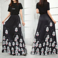 Women's Bud Skirt Mouse Waist Long Skirts