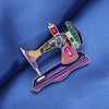Enamel Alloy Rhinestone Sewing Machine Brooches Pin Jewelry For Women Teens Scarf Decorations Gift Novelty Bijoux | Vimost Shop.