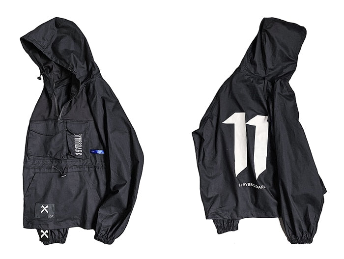 Hip Hop Men Cargo Jackes Letter Printed Autumn Casual Pullover Streetwear Harajuku Multi Pockets Male Coats | Vimost Shop.