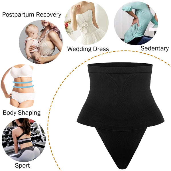 Women Thong Tummy Shaper Shaping Panty Seamless Underwear Waist Cincher Trainer Girdle Faja Shapewear G-string Briefs Plus Size | Vimost Shop.