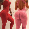 Sexy Women's Tracksuit Yoga Pants High Waist Gym Play Suit Push up Slim Sport Backless Top Running Sportswear Soft Jumpsuit | Vimost Shop.