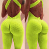 Sexy Women's Tracksuit Yoga Pants High Waist Gym Play Suit Push up Slim Sport Backless Top Running Sportswear Soft Jumpsuit | Vimost Shop.