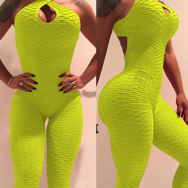 Sexy Women's Tracksuit Yoga Pants High Waist Gym Play Suit Push up Slim Sport Backless Top Running Sportswear Soft Jumpsuit | Vimost Shop.
