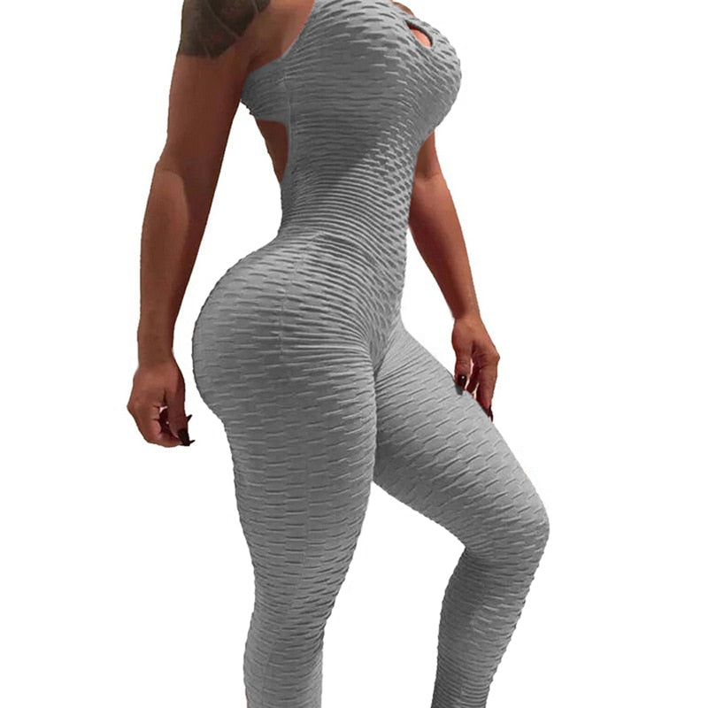 Sexy Women's Tracksuit Yoga Pants High Waist Gym Play Suit Push up Slim Sport Backless Top Running Sportswear Soft Jumpsuit | Vimost Shop.